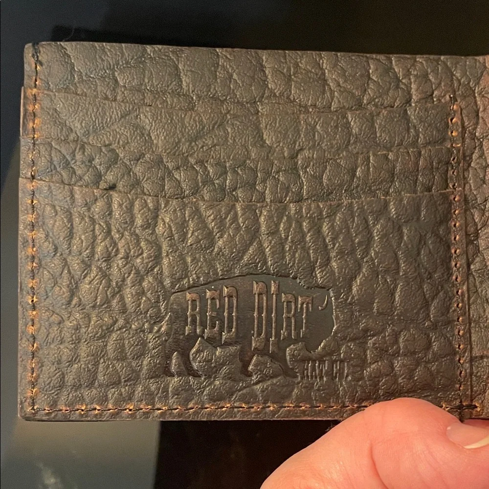 Genuine Bison Grain Leather Bifold Wallet